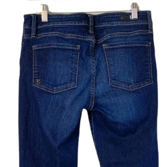 Kut from the Kloth Diana Skinny Mid Rise Raw Hem Dark Wash Jeans Women's Size 6 - Picture 5 of 8